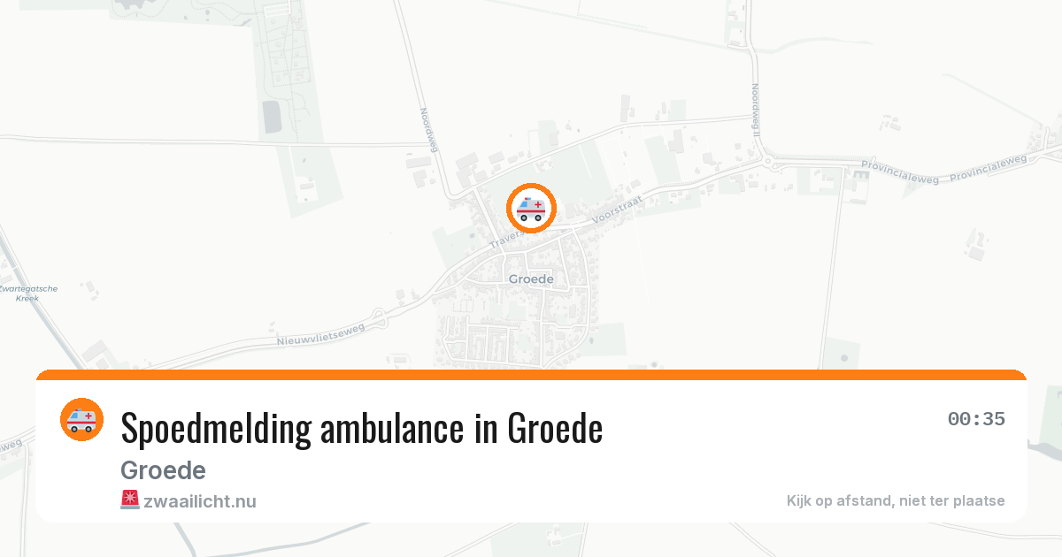 Spoedmelding ambulance in Groede — 19 jul 2026