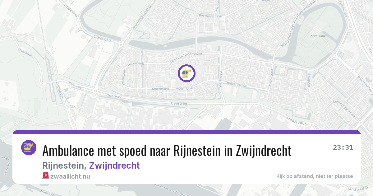 Ambulance met spoed naar Rijnestein in Zwijndrecht — 11 jul 2026