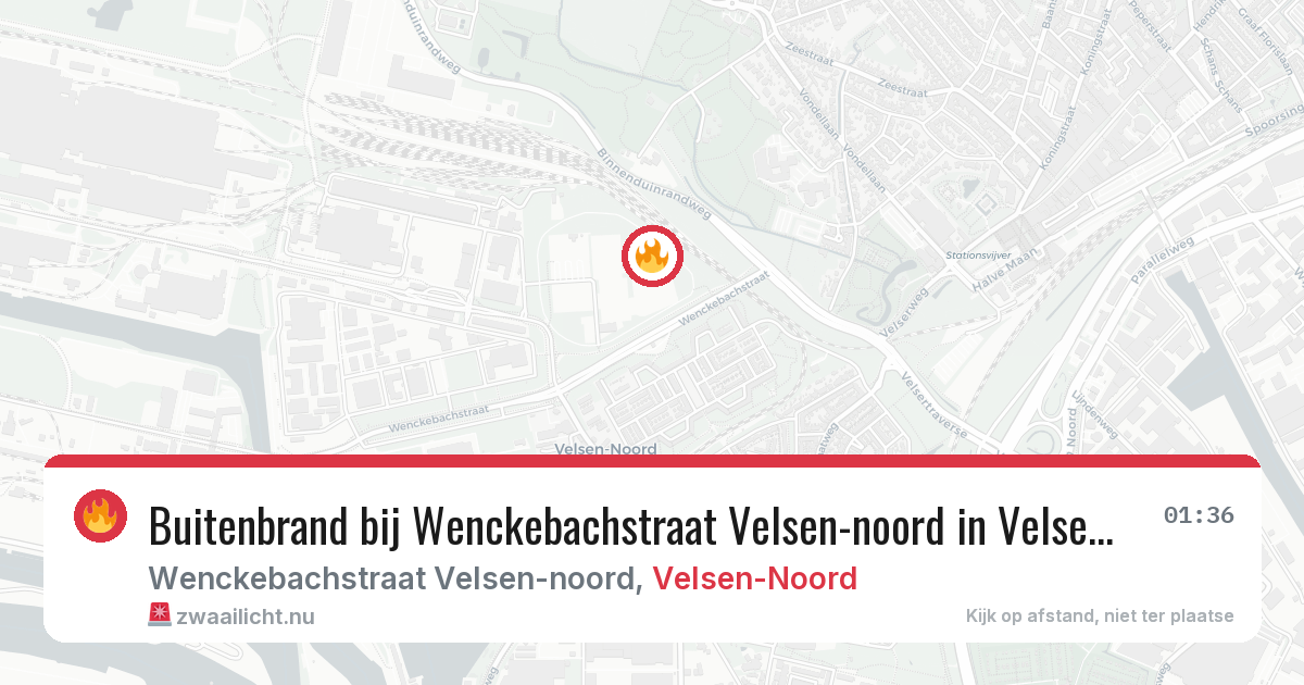 Buitenbrand bij Wenckebachstraat Velsen-noord in Velsen-Noord — 19 jul 2026