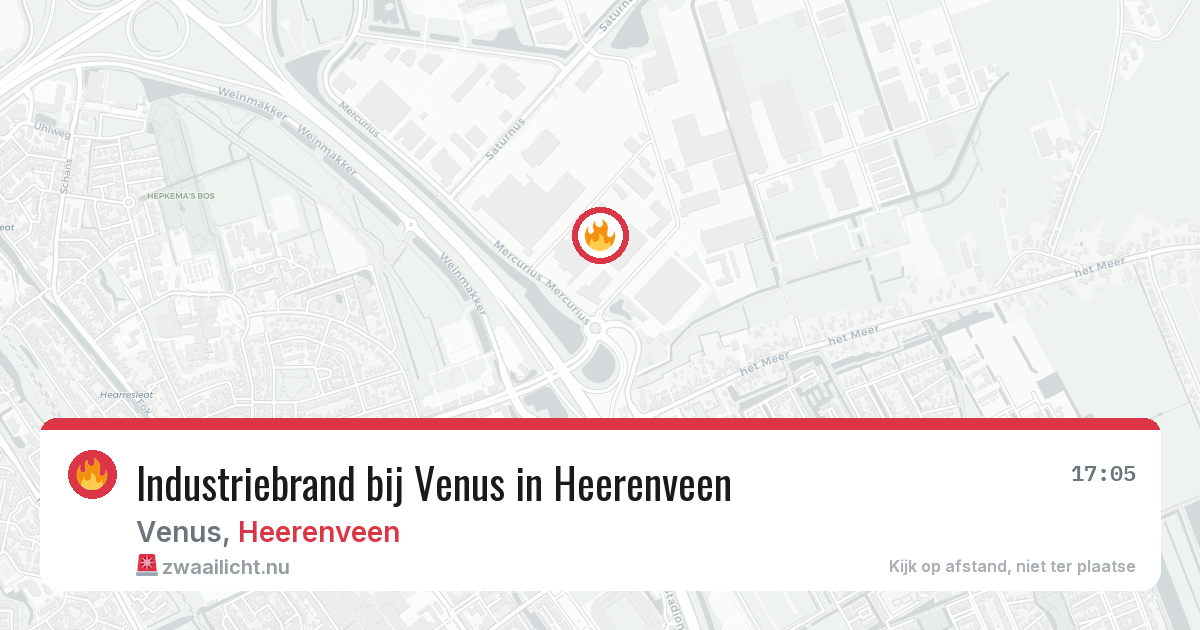 Industriebrand bij Venus in Heerenveen — 28 jan 2026