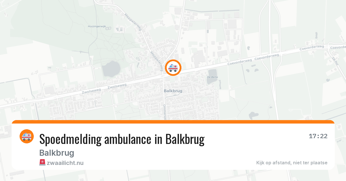 Spoedmelding ambulance in Balkbrug — 28 apr 2026