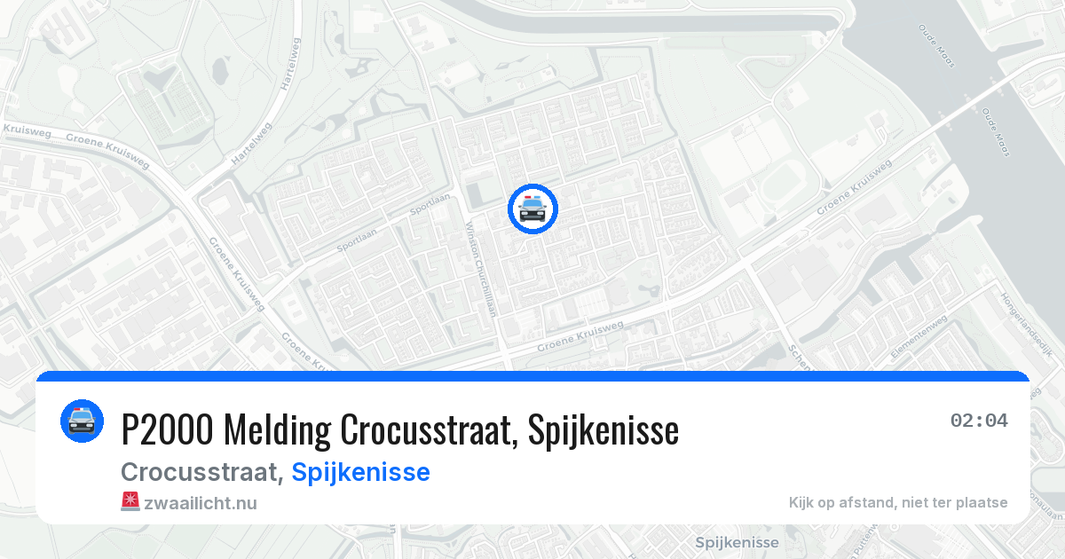 P2000 Melding Crocusstraat, Spijkenisse — 6 mei 2026