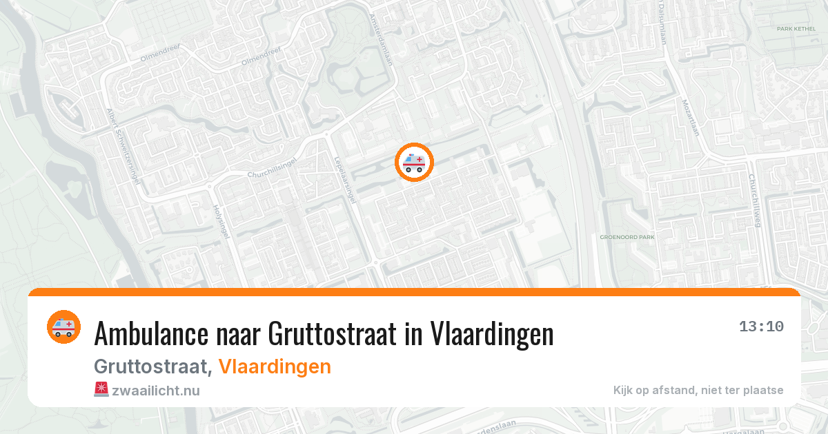 Ambulance naar Gruttostraat in Vlaardingen — 20 jul 2026