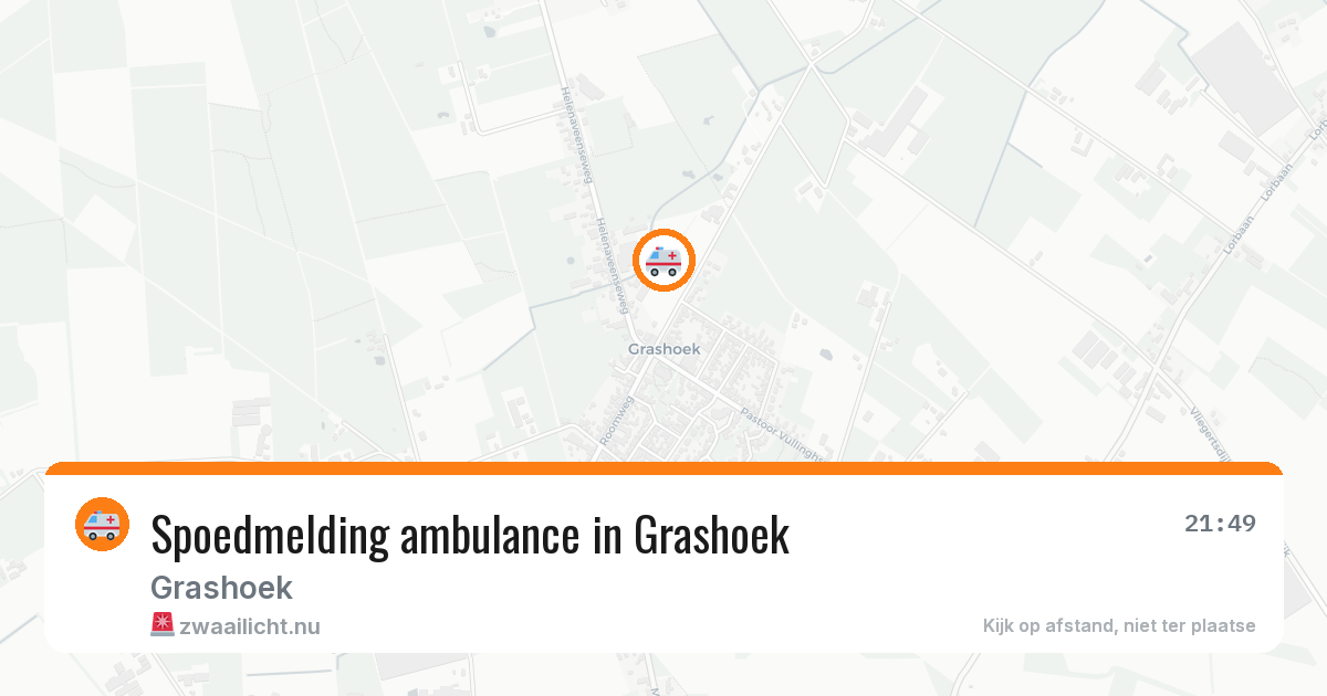Spoedmelding ambulance in Grashoek — 10 jul 2026