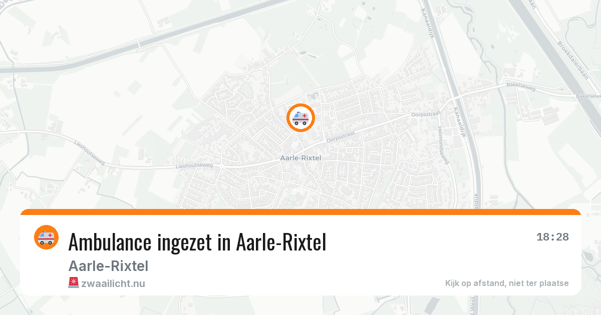Ambulance ingezet in Aarle-Rixtel — 9 jul 2026