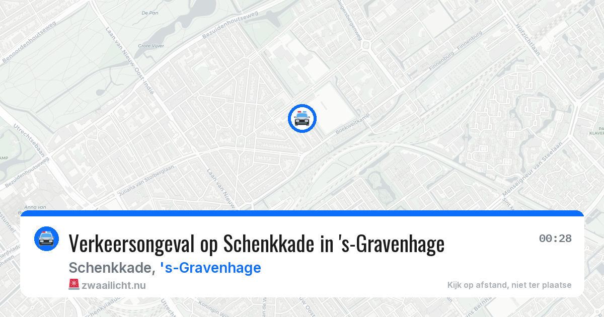 Verkeersongeval op Schenkkade in 's-Gravenhage — 29 apr 2026