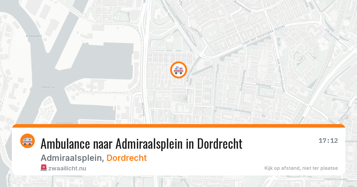 Ambulance naar Admiraalsplein in Dordrecht — 22 jul 2026