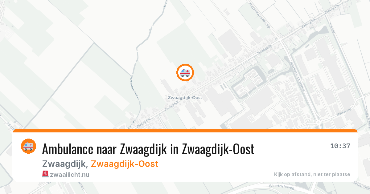 Ambulance naar Zwaagdijk in Zwaagdijk-Oost — 21 jul 2026
