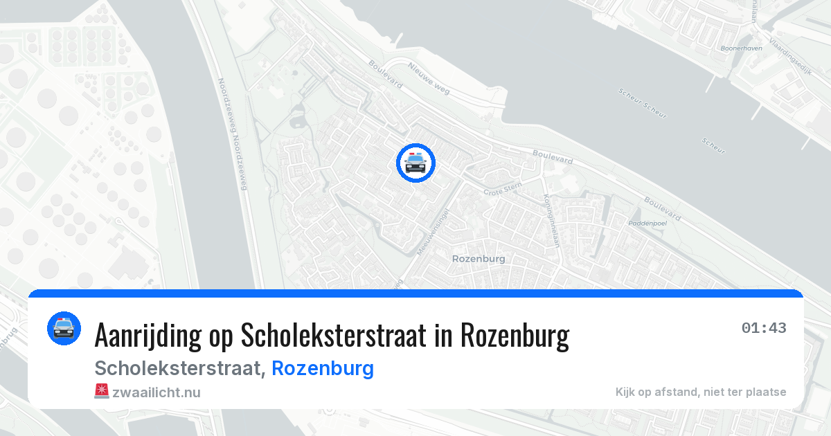 Aanrijding op Scholeksterstraat in Rozenburg — 23 jul 2026