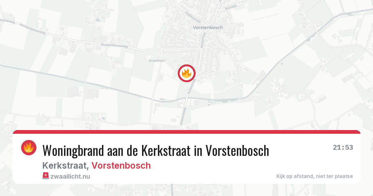 Woningbrand aan de Kerkstraat in Vorstenbosch — 6 apr 2026