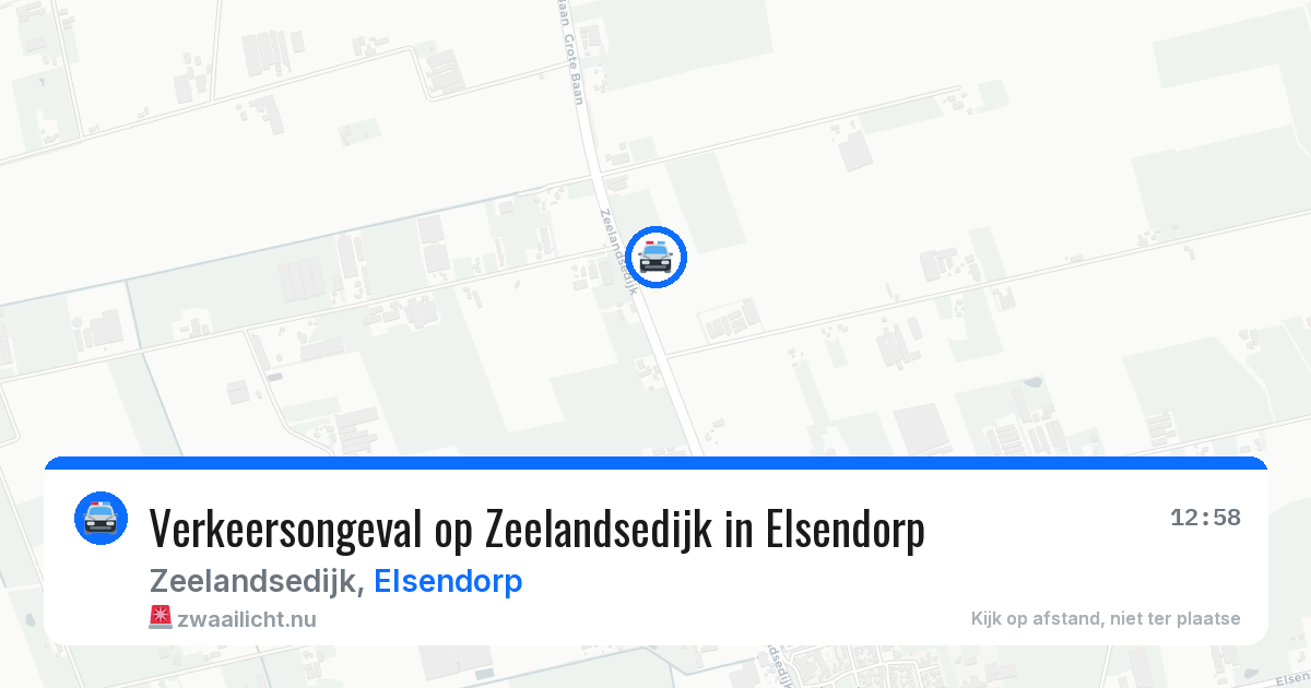 Verkeersongeval op Zeelandsedijk in Elsendorp — 25 jun 2026