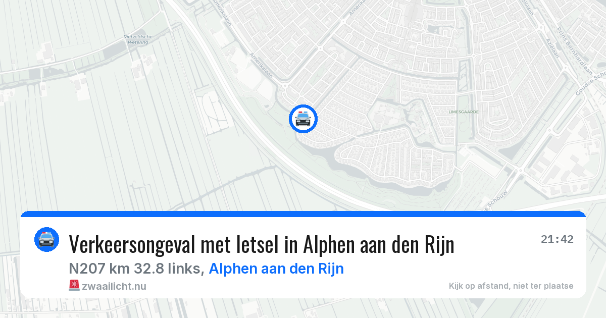 Verkeersongeval met letsel in Alphen aan den Rijn — 22 apr 2026