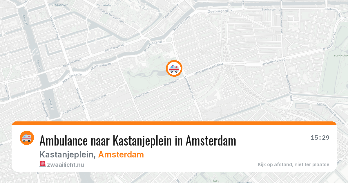 Ambulance naar Kastanjeplein in Amsterdam — 24 jul 2026