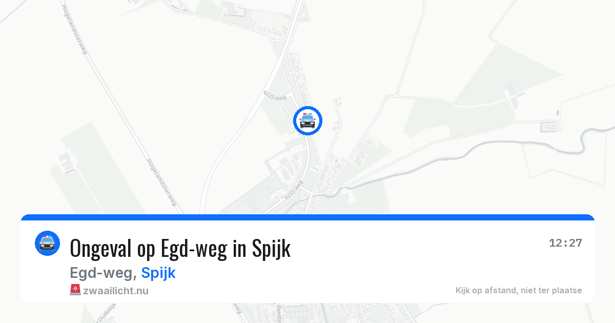Ongeval op Egd-weg in Spijk — 2 mei 2026