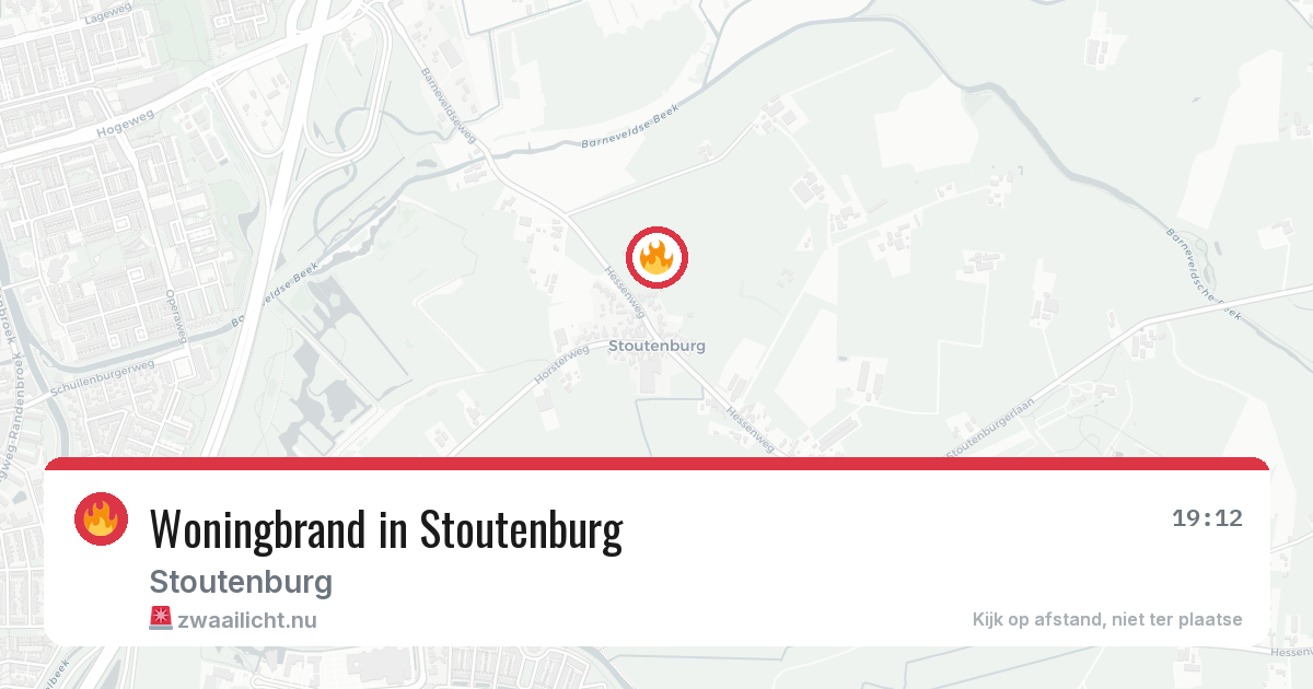 Woningbrand in Stoutenburg — 1 jun 2026