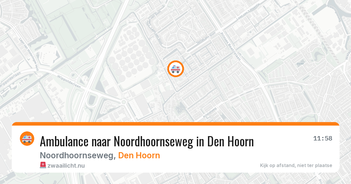Ambulance naar Noordhoornseweg in Den Hoorn — 23 mrt 2026