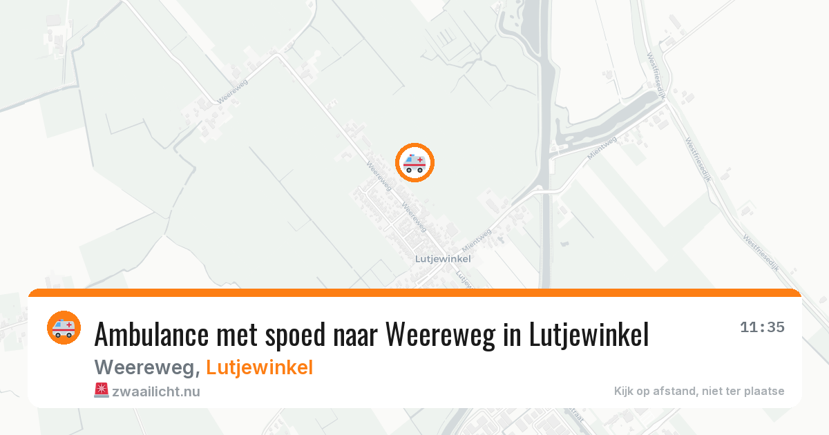 Ambulance met spoed naar Weereweg in Lutjewinkel — 3 apr 2026