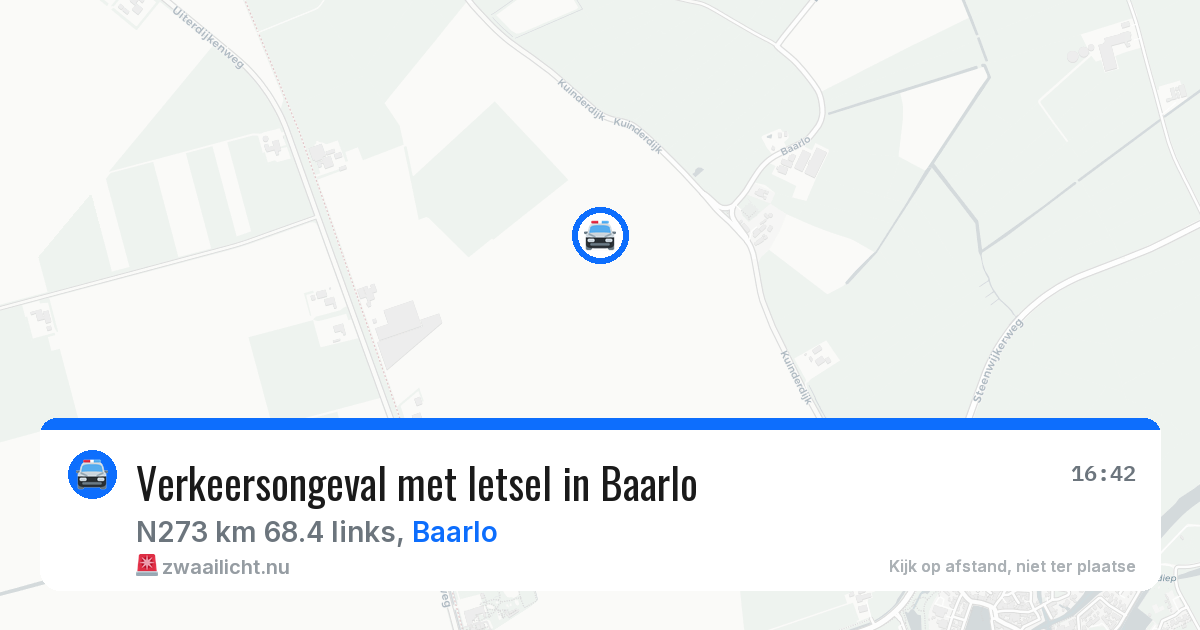Verkeersongeval met letsel in Baarlo — 22 jul 2026
