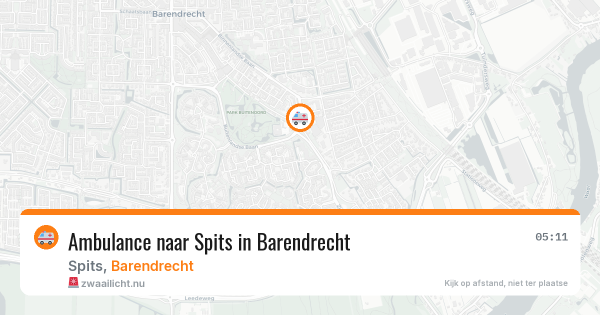 Ambulance naar Spits in Barendrecht — 18 mei 2026