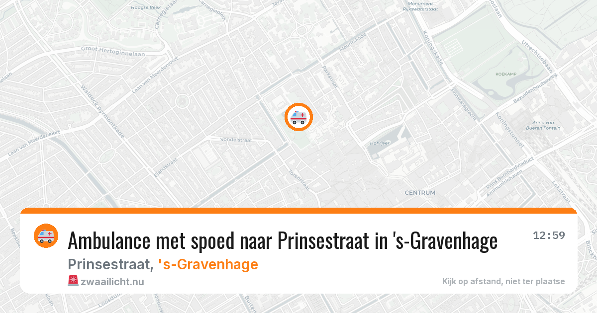 Ambulance met spoed naar Prinsestraat in 's-Gravenhage — 21 jul 2026