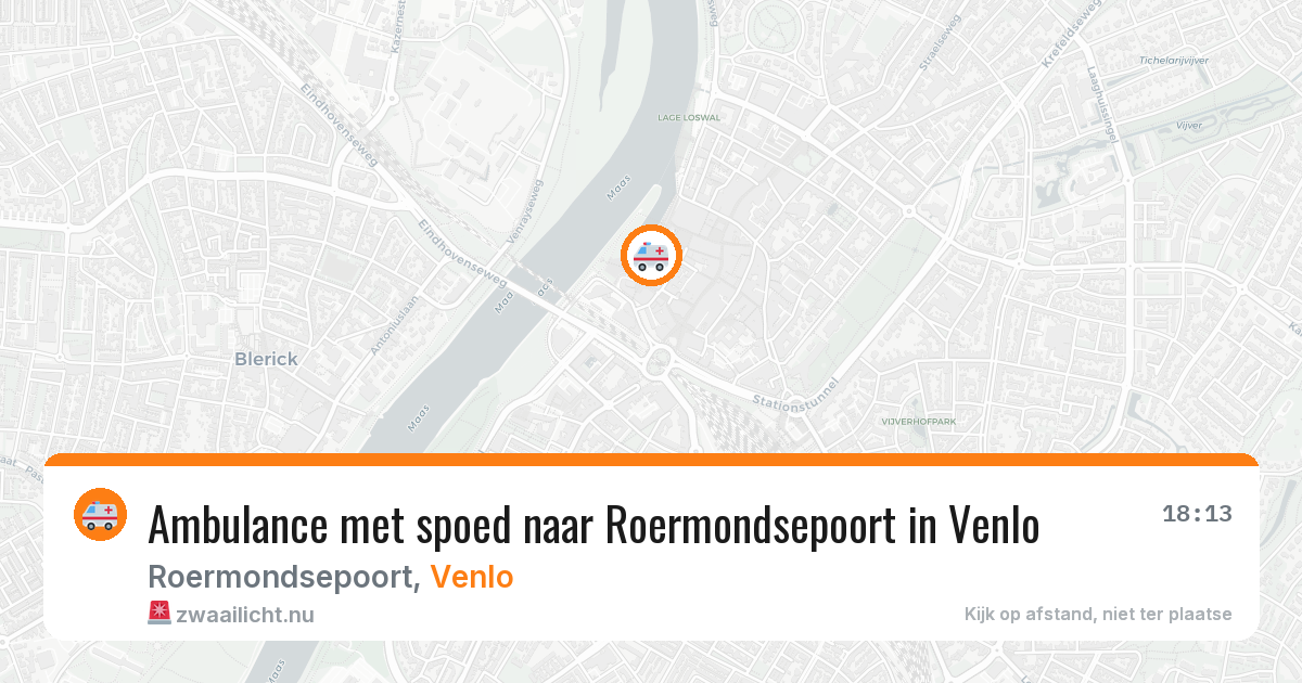 Ambulance met spoed naar Roermondsepoort in Venlo — 25 jul 2026