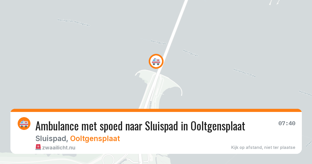 Ambulance met spoed naar Sluispad in Ooltgensplaat — 22 feb 2026