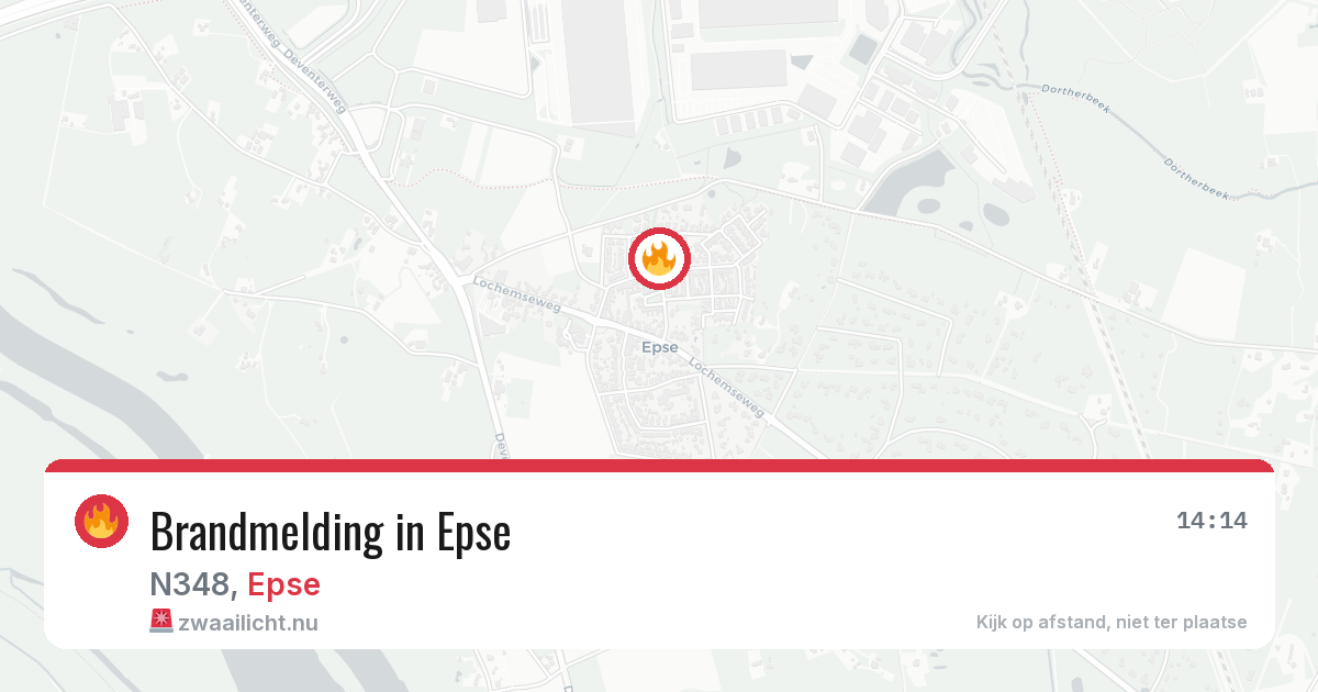 Brandmelding in Epse — 4 jun 2026