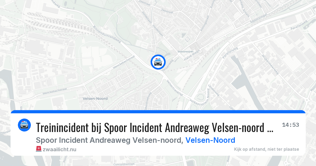 Treinincident bij Spoor Incident Andreaweg Velsen-noord in Velsen-Noord — 12 jul 2026
