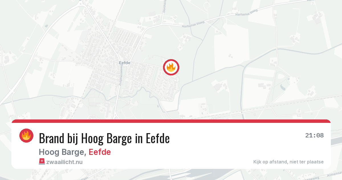 Brand bij Hoog Barge in Eefde — 26 jul 2026