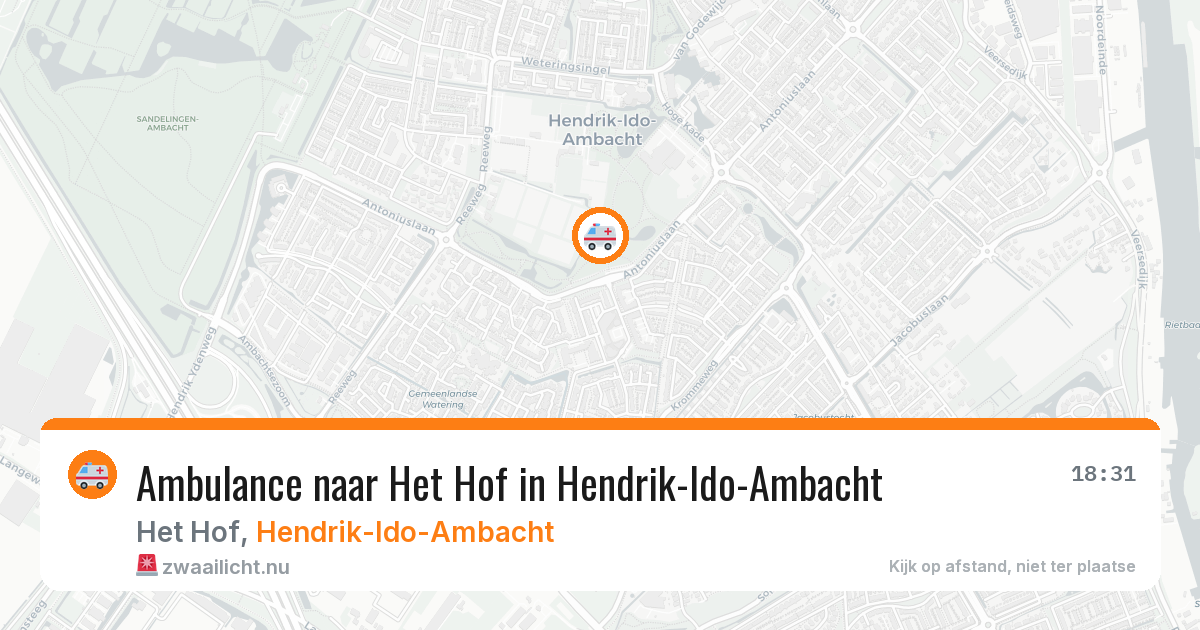 Ambulance naar Het Hof in Hendrik-Ido-Ambacht — 22 jul 2026
