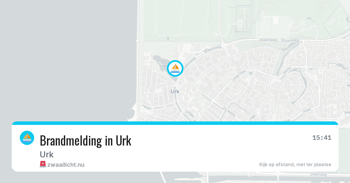 Brandmelding in Urk — 19 jul 2026