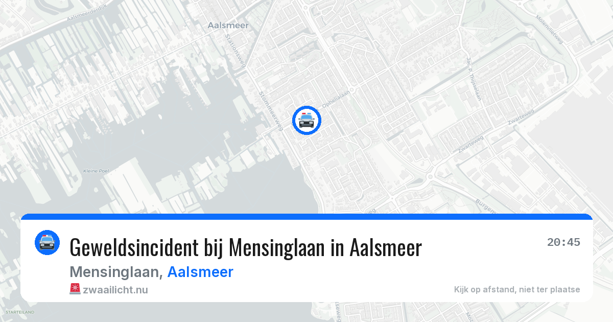 Geweldsincident bij Mensinglaan in Aalsmeer — 11 mrt 2026