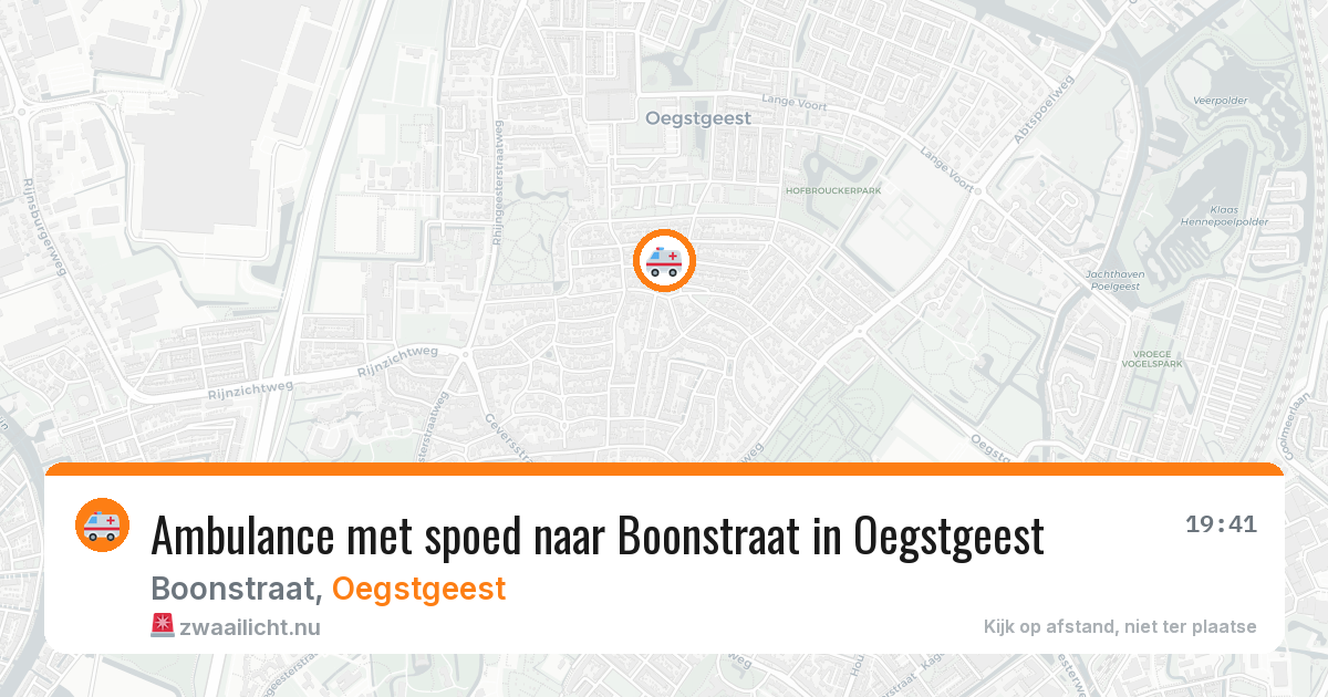 Ambulance met spoed naar Boonstraat in Oegstgeest — 12 mrt 2026