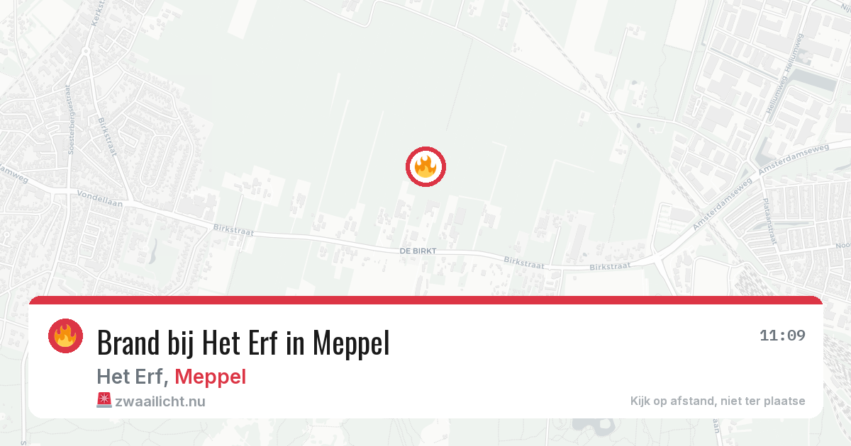Brand bij Het Erf in Meppel — 11 apr 2026