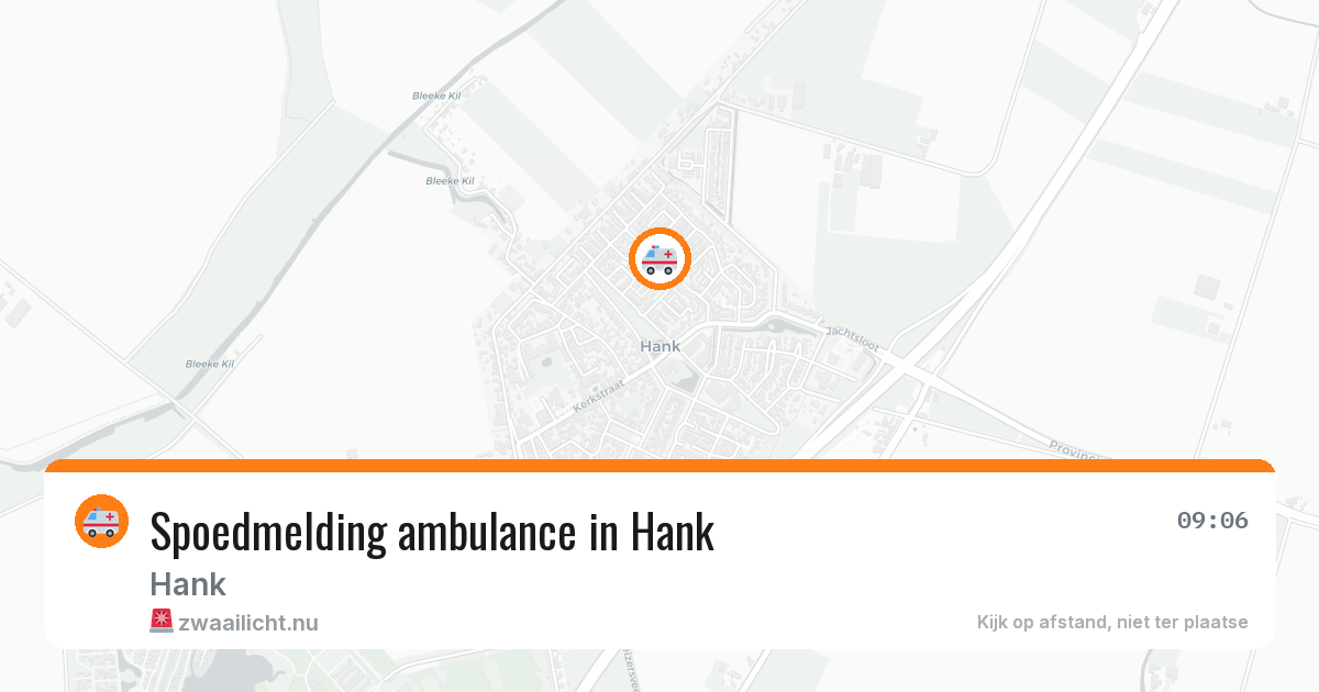 Spoedmelding ambulance in Hank — 22 mrt 2026