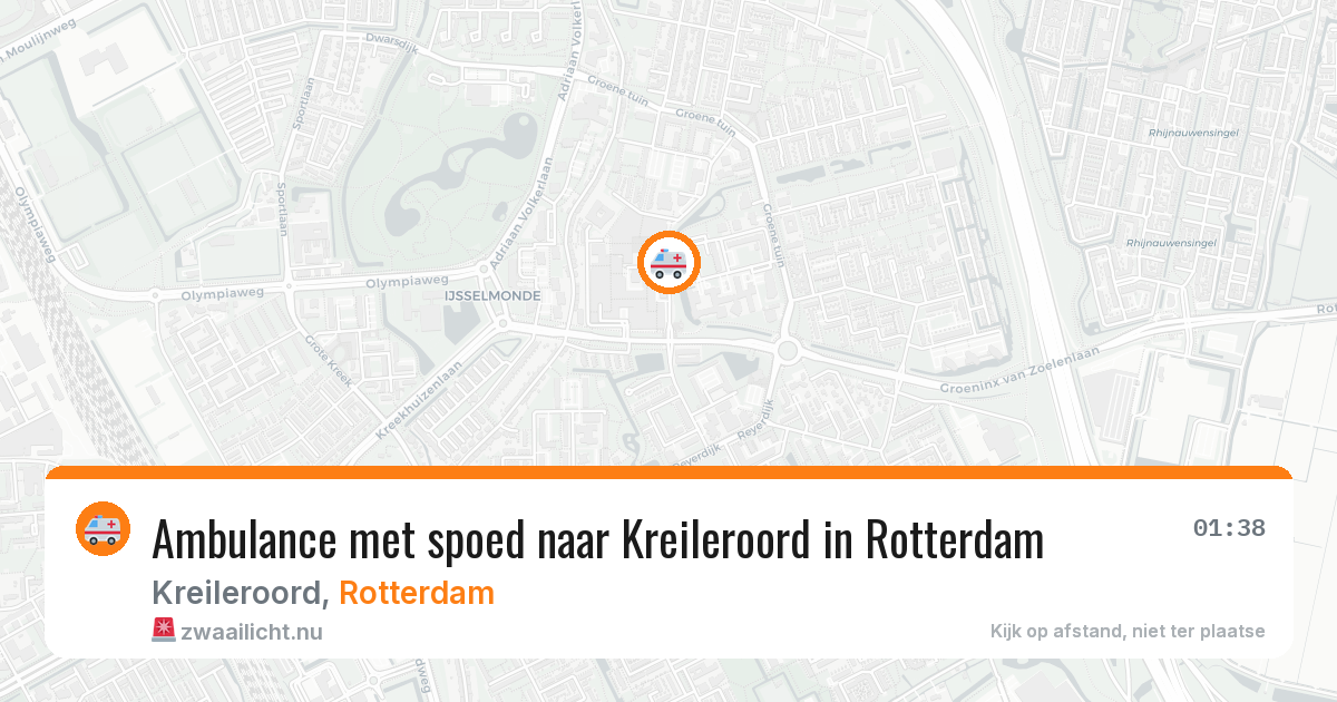 Ambulance met spoed naar Kreileroord in Rotterdam — 25 mrt 2026