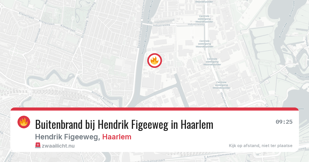Buitenbrand bij Hendrik Figeeweg in Haarlem — 21 jul 2026