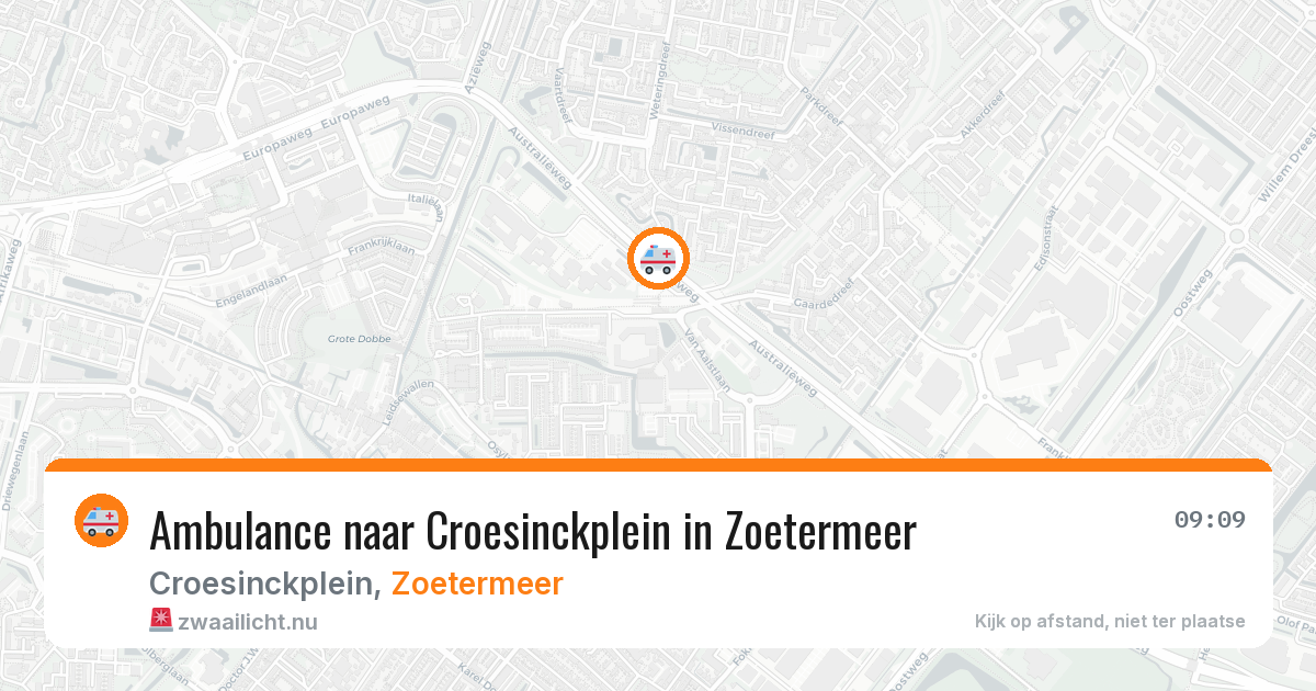 Ambulance naar Croesinckplein in Zoetermeer — 28 apr 2026