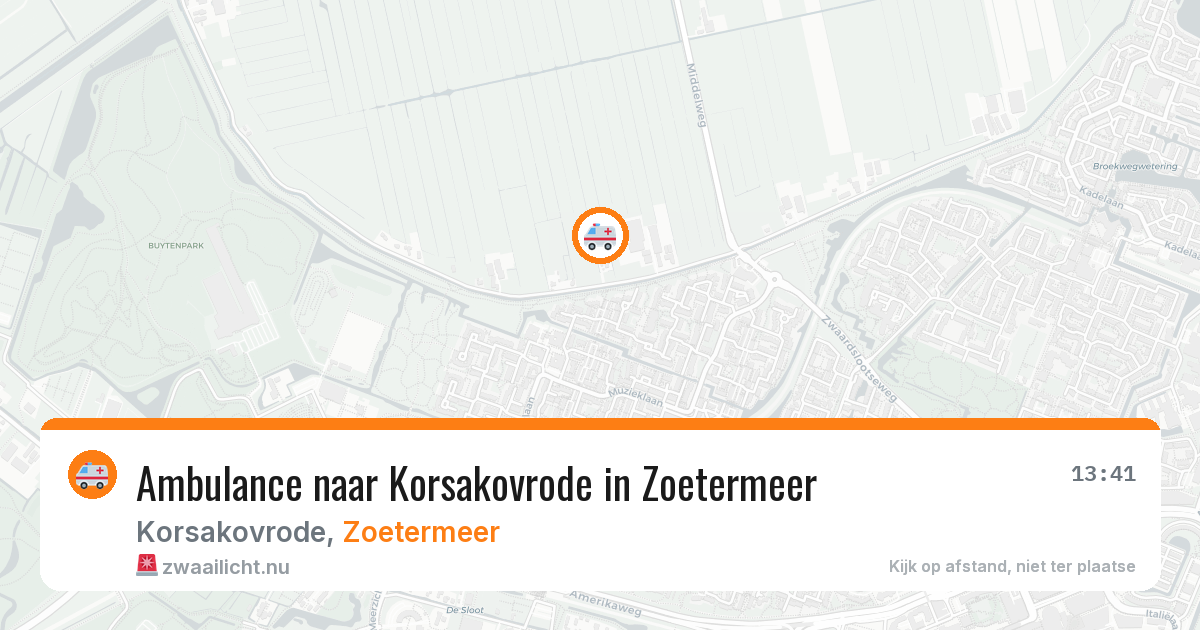 Ambulance naar Korsakovrode in Zoetermeer — 8 jul 2026