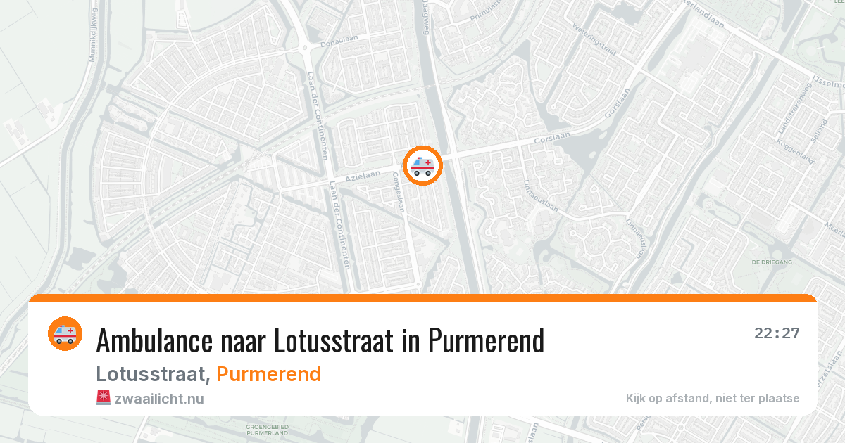 Ambulance naar Lotusstraat in Purmerend — 19 mrt 2026