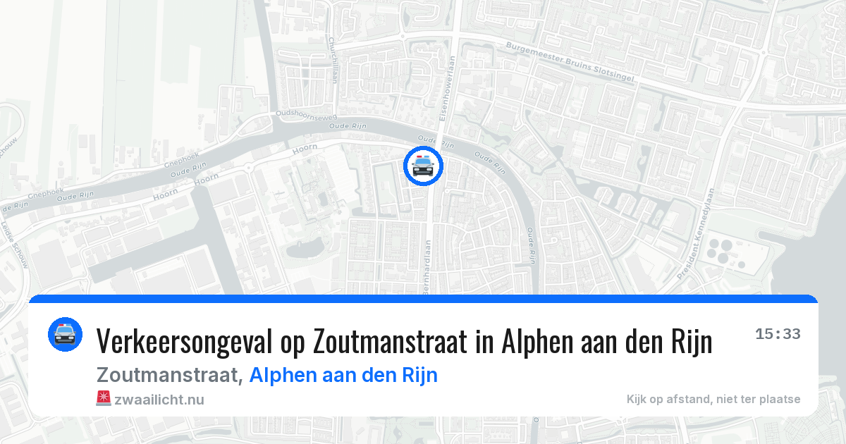 Verkeersongeval op Zoutmanstraat in Alphen aan den Rijn — 11 mei 2026