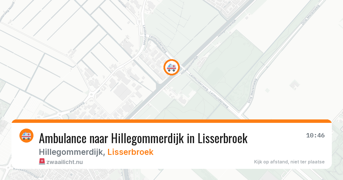 Ambulance naar Hillegommerdijk in Lisserbroek — 9 jul 2026