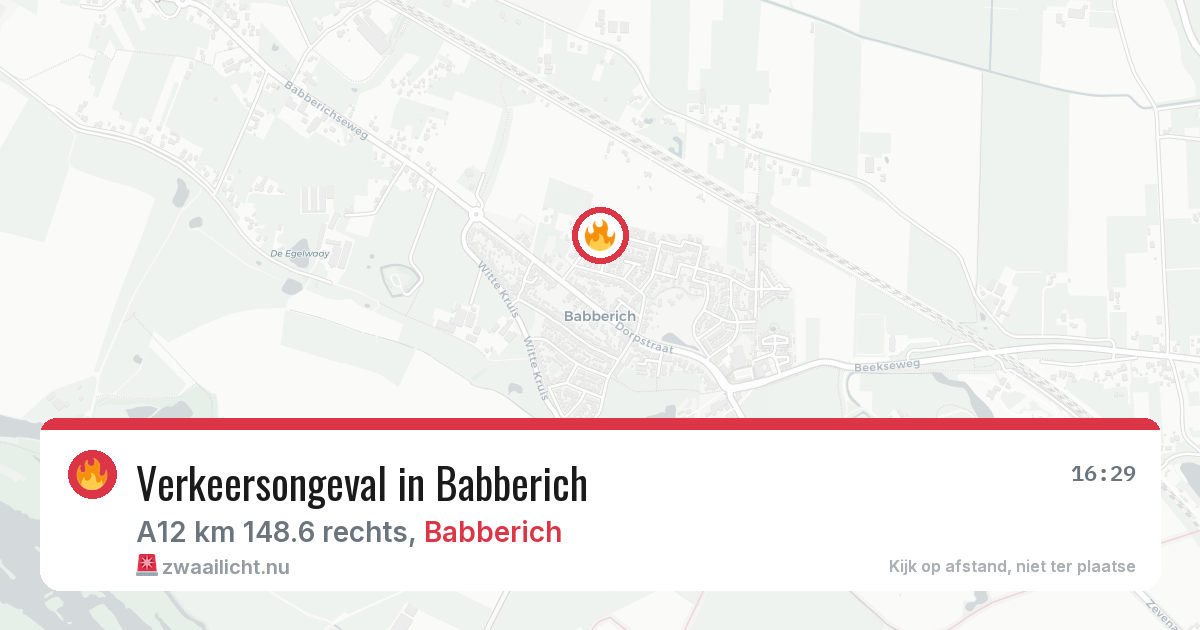Verkeersongeval in Babberich — 25 mrt 2026
