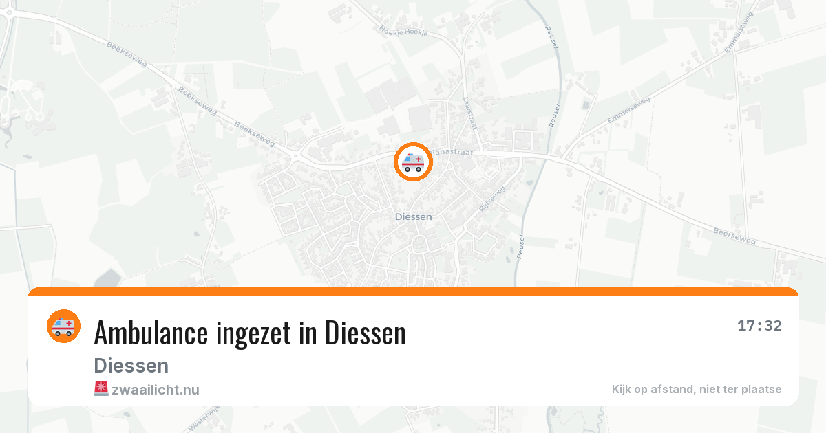 Ambulance ingezet in Diessen — 6 jul 2026