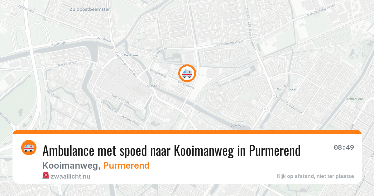 Ambulance met spoed naar Kooimanweg in Purmerend — 21 jul 2026