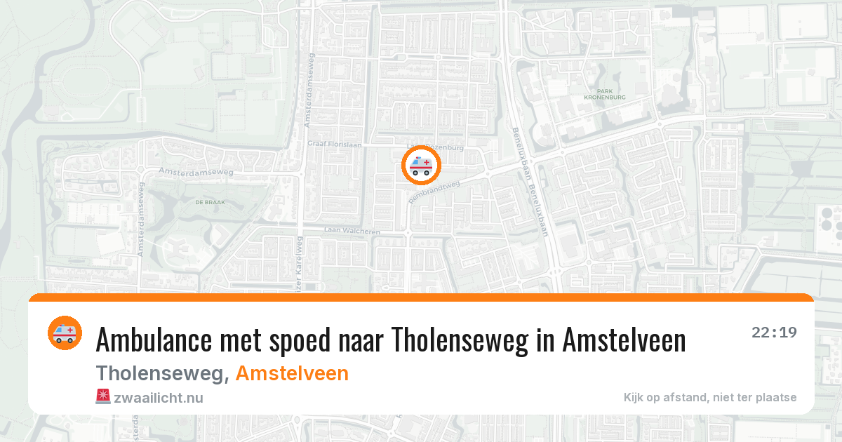 Ambulance met spoed naar Tholenseweg in Amstelveen — 1 jun 2026