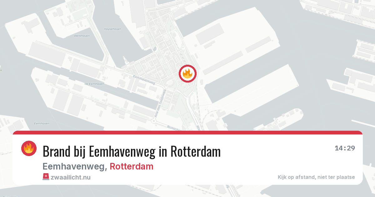 Brand bij Eemhavenweg in Rotterdam — 21 mei 2026