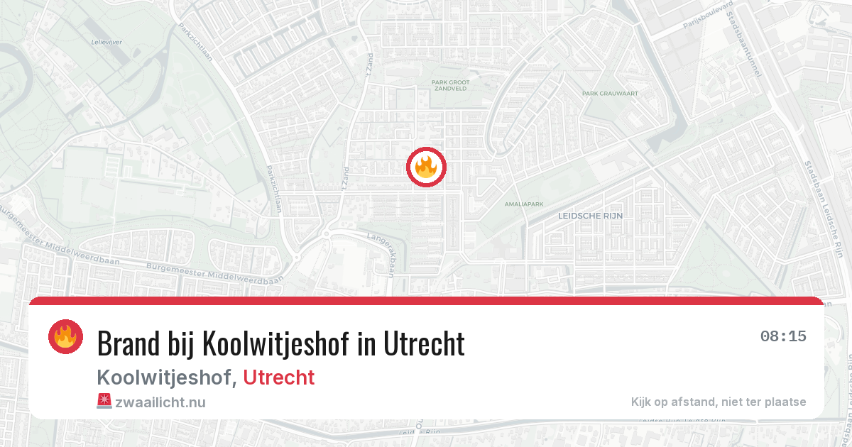 Brand bij Koolwitjeshof in Utrecht — 19 mei 2026