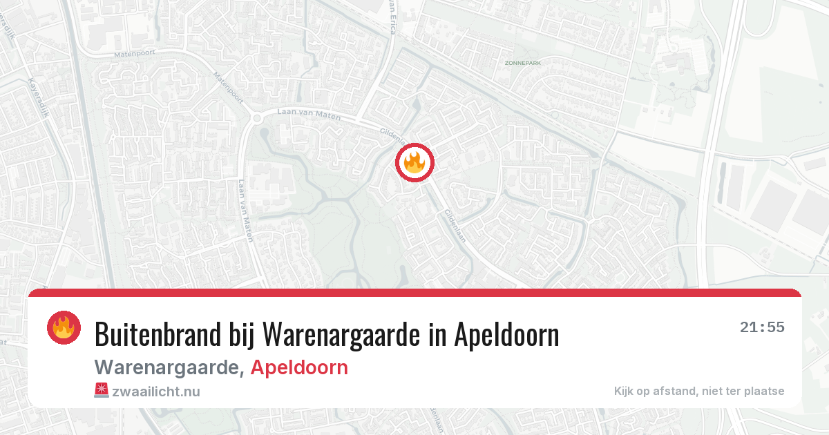 Buitenbrand bij Warenargaarde in Apeldoorn — 12 jul 2026