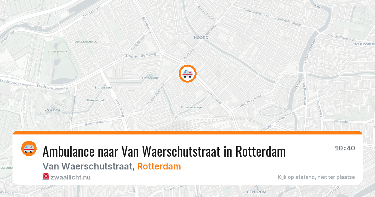 Ambulance naar Van Waerschutstraat in Rotterdam — 19 jul 2026